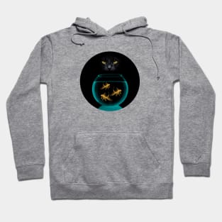 Black Cat & Goldfish #2 Hoodie